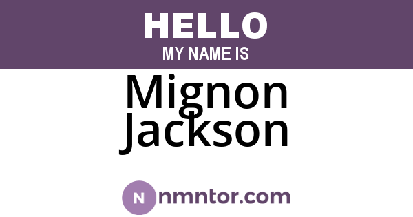 Mignon Jackson