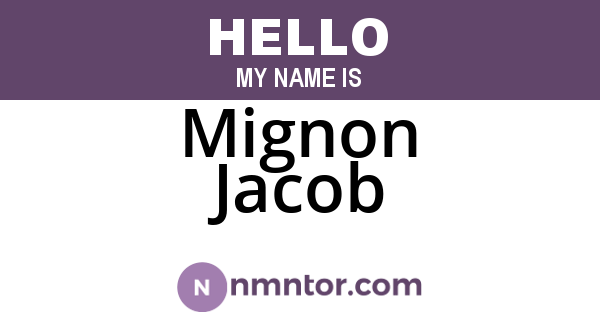 Mignon Jacob