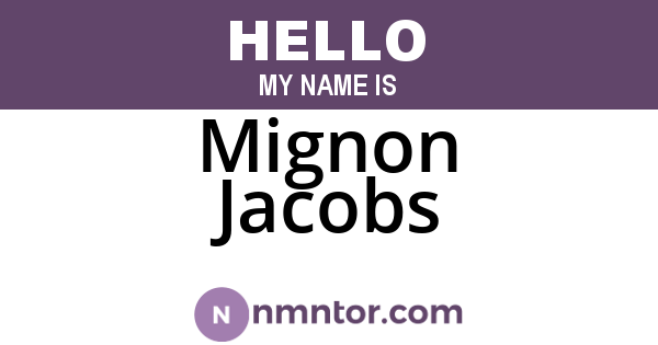 Mignon Jacobs