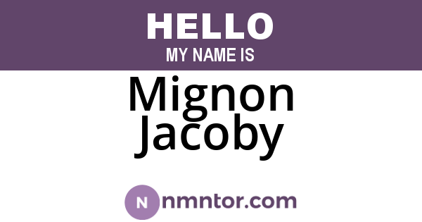 Mignon Jacoby