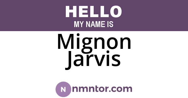 Mignon Jarvis
