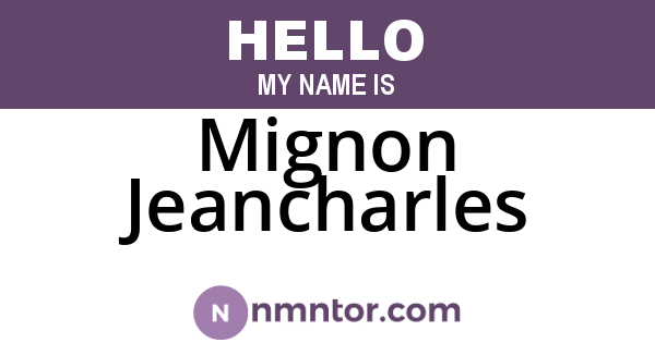 Mignon Jeancharles
