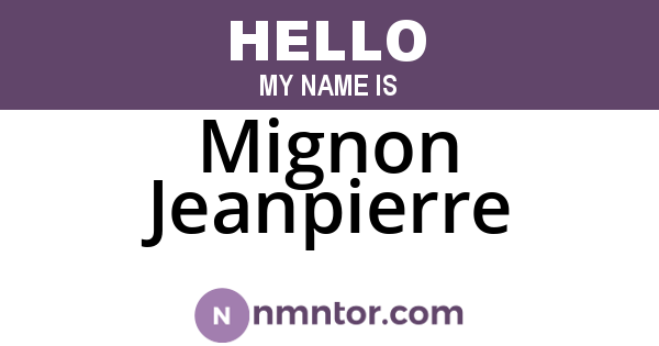 Mignon Jeanpierre