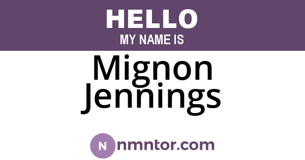 Mignon Jennings