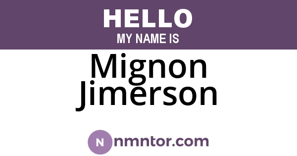 Mignon Jimerson