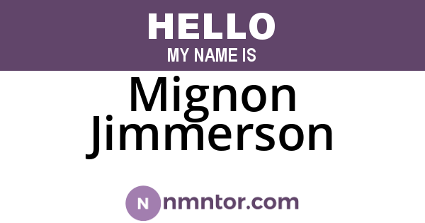 Mignon Jimmerson