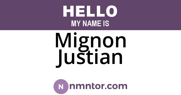 Mignon Justian