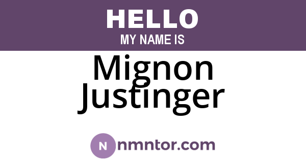 Mignon Justinger