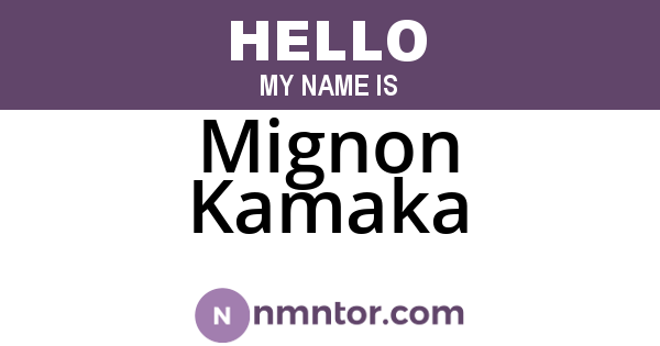 Mignon Kamaka