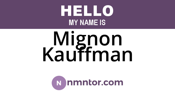 Mignon Kauffman