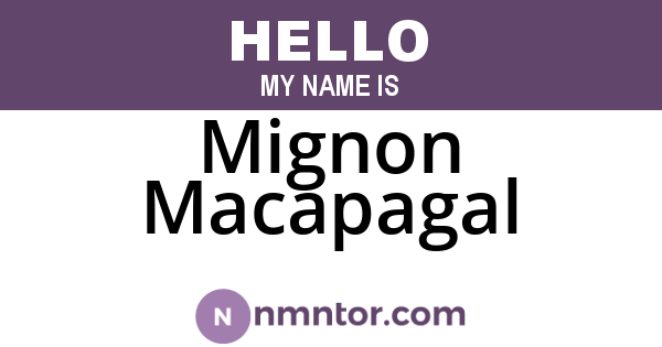 Mignon Macapagal