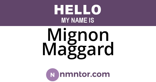 Mignon Maggard