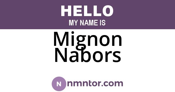 Mignon Nabors