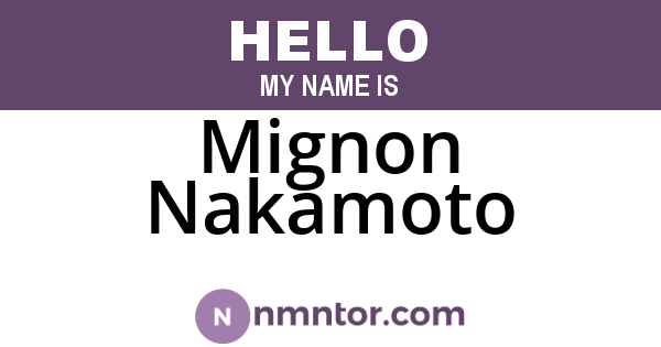 Mignon Nakamoto