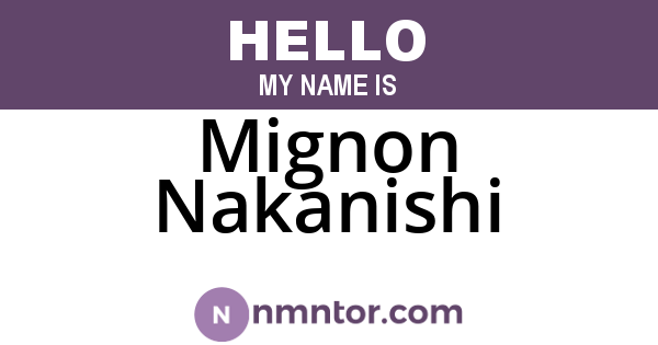 Mignon Nakanishi