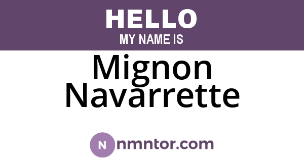 Mignon Navarrette