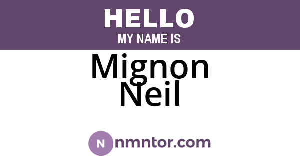 Mignon Neil