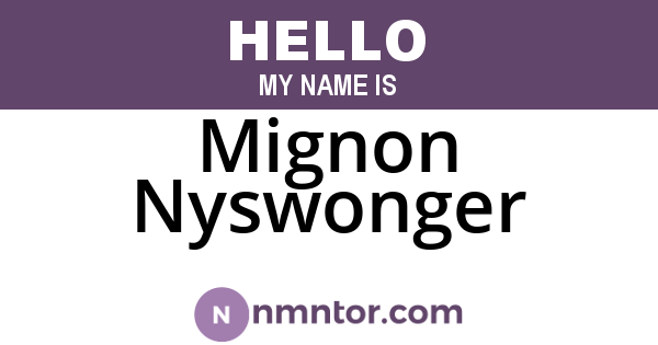 Mignon Nyswonger