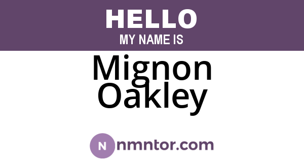 Mignon Oakley