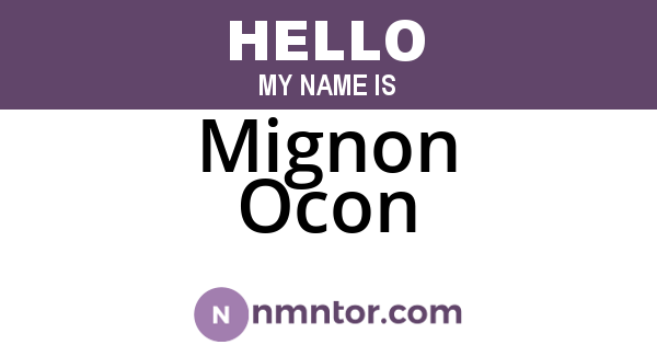 Mignon Ocon