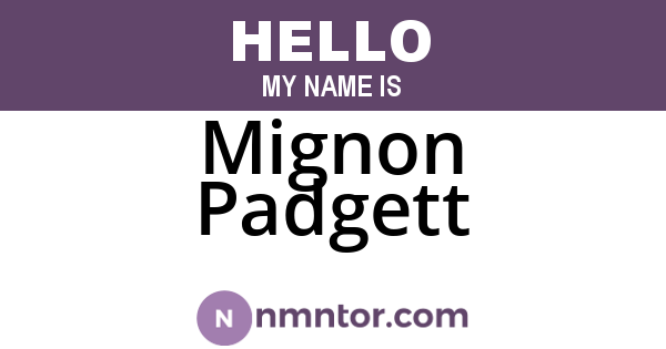 Mignon Padgett