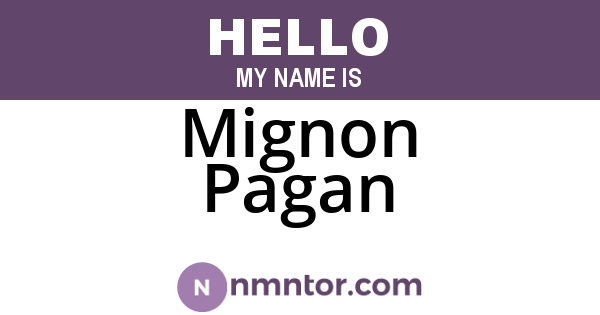 Mignon Pagan