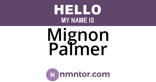 Mignon Palmer