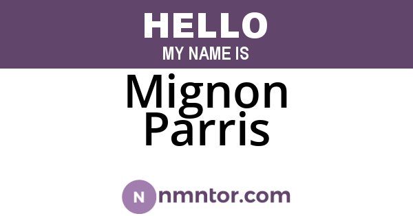 Mignon Parris