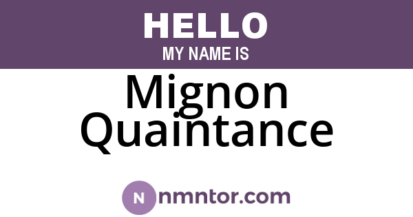 Mignon Quaintance