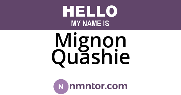 Mignon Quashie