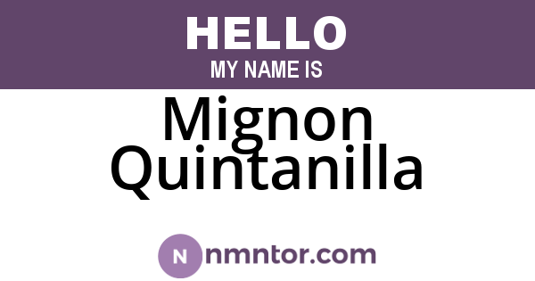 Mignon Quintanilla