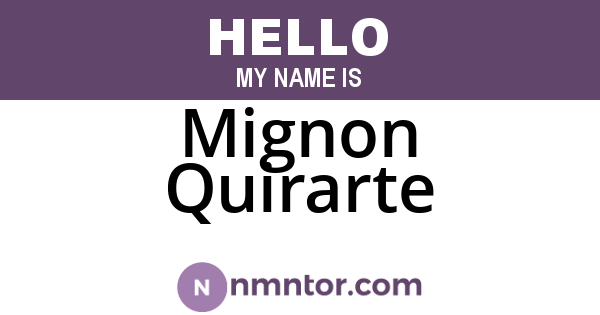 Mignon Quirarte