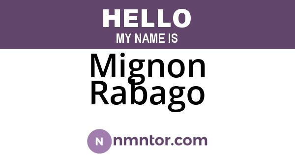 Mignon Rabago