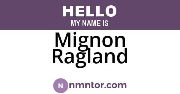 Mignon Ragland
