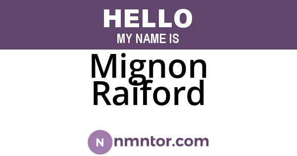 Mignon Raiford