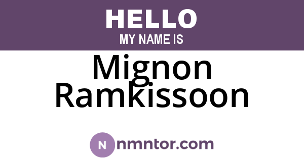 Mignon Ramkissoon