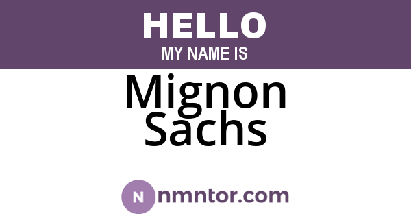 Mignon Sachs