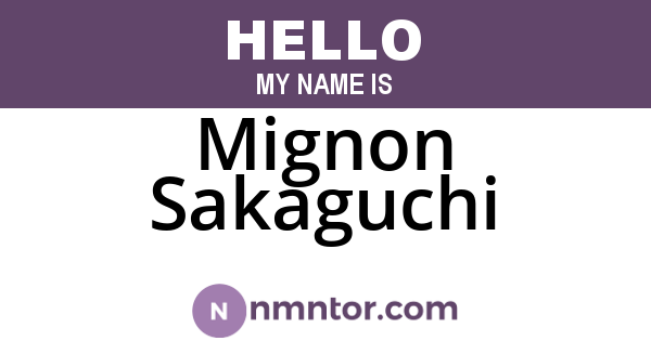 Mignon Sakaguchi
