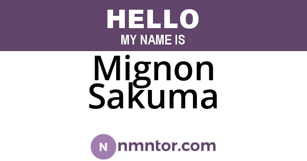 Mignon Sakuma