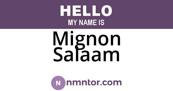 Mignon Salaam