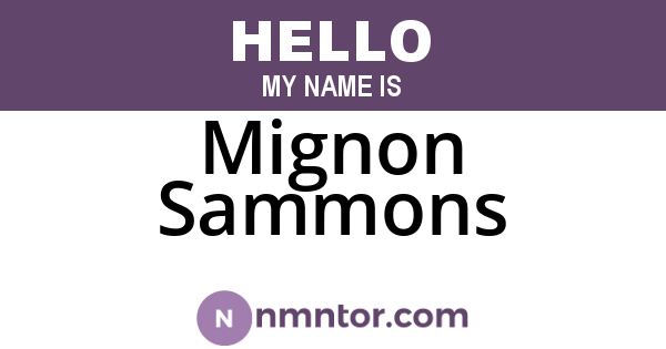Mignon Sammons