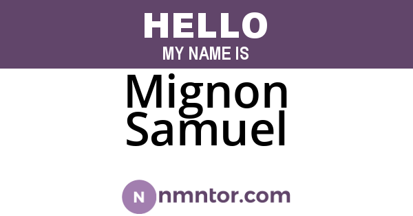 Mignon Samuel