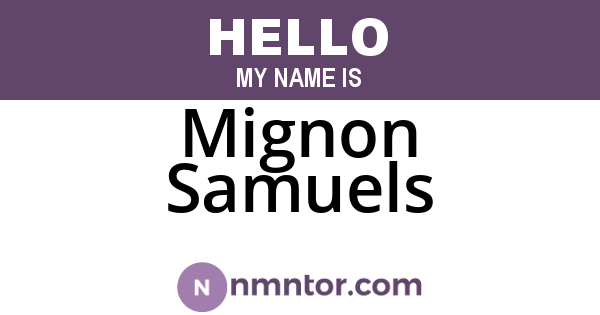 Mignon Samuels