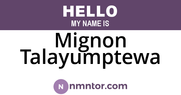 Mignon Talayumptewa