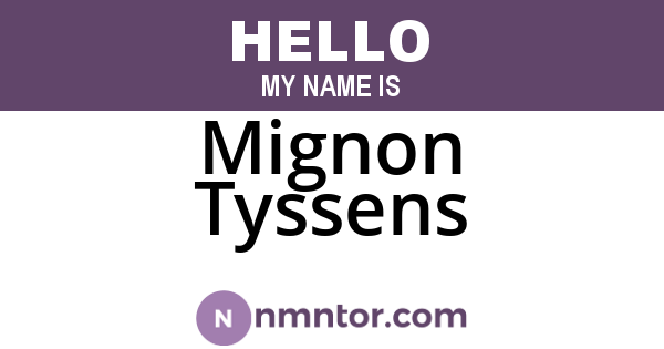 Mignon Tyssens