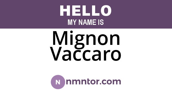 Mignon Vaccaro