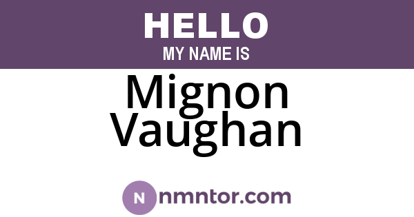 Mignon Vaughan