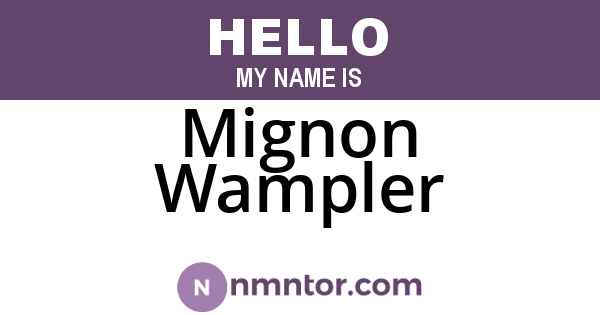 Mignon Wampler