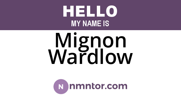 Mignon Wardlow