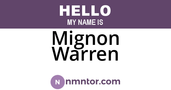 Mignon Warren